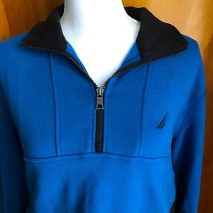 Nautical 1/4 zip bright blue